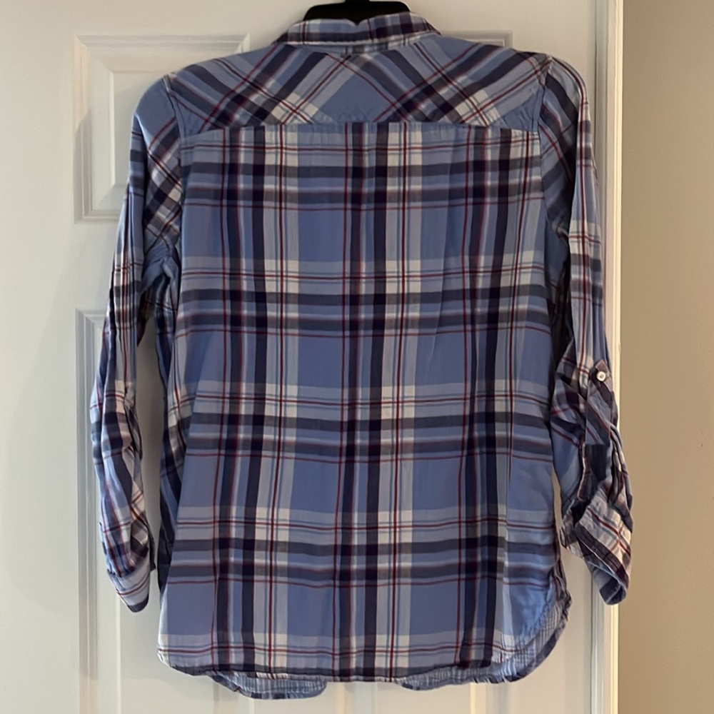 Talbots button down two patterned top - Picture 2 of 4